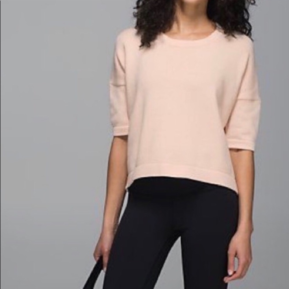 Lululemon Bhakti Reality Crop Pink Sweater Size 6
